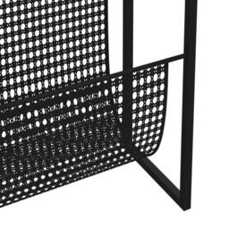 Berkfield Home Magazine Rack Black 35x15x45 cm Steel - Size: 35 x 15 x 45 cm - thumbnail 6