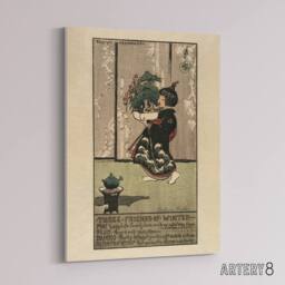 "Artery8 Helen Hyde Three Friends of Winter Tree List Canvas Wall Art Print - Size: W12"" x H16""" - thumbnail 2