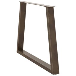 Berkfield Home Dining Table Legs V-Shape 3 pcs Natural Steel 90x(72-73.3) cm Steel in Brown - thumbnail 4