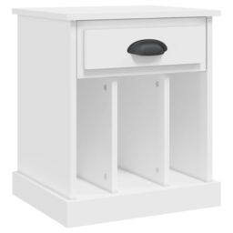 Berkfield Home Bedside Cabinet White 43x36x50 cm - Size: 43 x 36 x 50 cm - thumbnail 2