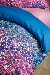 Catherine Lansfield 'Satin Animal Print' Duvet Cover Set in Teal - Size: Double - thumbnail 3