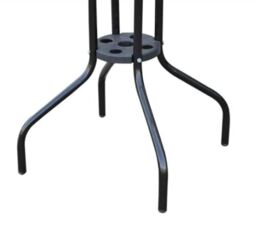 Marco Paul 60cm Round Glass Top Garden Table in Black - thumbnail 3