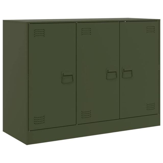 Berkfield Home Sideboard Olive Green 99x39x73 cm Steel - Size: 99 x 39 x 73 cm - image 1