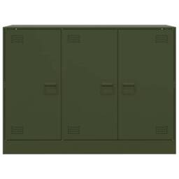 Berkfield Home Sideboard Olive Green 99x39x73 cm Steel - Size: 99 x 39 x 73 cm - thumbnail 6