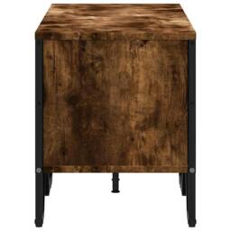 Berkfield Home TV Cabinet Smoked Oak 122x34x41 cm Engineered Wood in Brown - Size: 122 x 34 x 41 cm - thumbnail 5