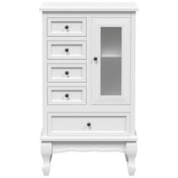 Berkfield Home White Cabinet with 5 Drawers 2 Shelves White - thumbnail 6