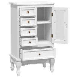 Berkfield Home White Cabinet with 5 Drawers 2 Shelves White - thumbnail 5