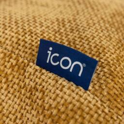 icon Orb Accent Chair & Milano Round Footstool Chenille in Gold - thumbnail 8