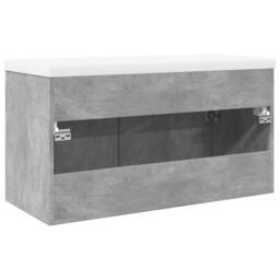 Berkfield Home Bathroom Sink Cabinet with Built-in Basin Concrete Grey - thumbnail 8