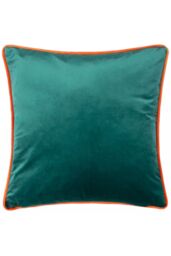 Kate Merritt Lion Piped Velvet Polyester Filled Cushion - Size: 43 cm x 43 cm - thumbnail 2