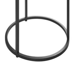 Wyld and Coco Side Table - 40cm Marble Top Dark Green Iron Frame - thumbnail 5