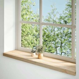 Berkfield Home Window Sills 2 pcs¬†Untreated 100x25x2 cm Solid Wood Oak in Brown - Size: Medium - thumbnail 2