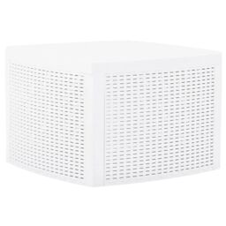 EONLION Rattan Indoor Outdoor Coffee Table Garden Furniture Bench Box Patio Side Snack in White - thumbnail 3