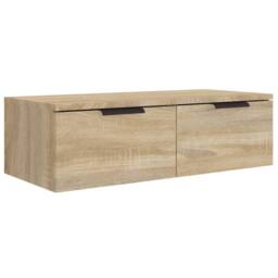Berkfield Home Wall Cabinet Sonoma Oak 68x30x20 cm Engineered Wood in Light Brown - Size: 68 x 30 x 20 cm - thumbnail 3
