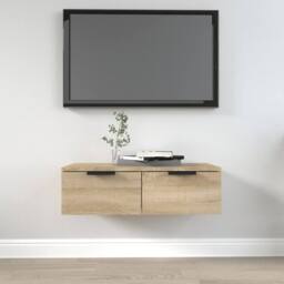 Berkfield Home Wall Cabinet Sonoma Oak 68x30x20 cm Engineered Wood in Light Brown - Size: 68 x 30 x 20 cm - thumbnail 2