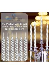 Deco Express 6 Hours Twisted Candles Pack of 6 in Silver - Size: 6 Pack - thumbnail 5