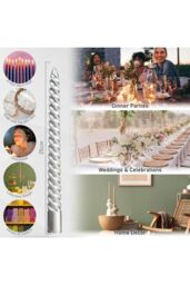 Deco Express 6 Hours Twisted Candles Pack of 6 in Silver - Size: 6 Pack - thumbnail 4