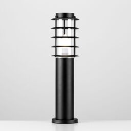 ValueLights Wharf Set of 2 Black Stainless Steel Outdoor 450mm Ground Post Bollard Lights - thumbnail 4