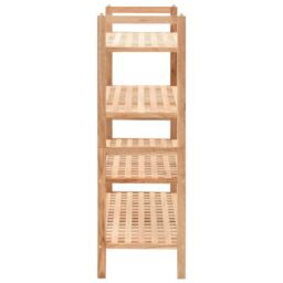Berkfield Home Shoe Rack Solid Walnut Wood 69x26x81 cm in Beige - Size: 69 x 26 x 81 cm - thumbnail 3
