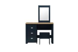 Birlea Highgate Dressing Table With Stool & Mirror Navy Blue - thumbnail 6