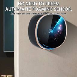 NESTLUNE Automatic Soap Dispenser Wall Mounting w/Sensor, Electric Plastic Soap in Black - thumbnail 5
