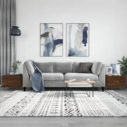 Berkfield Home Coffee Tables 2 pcs Brown Oak 50x50x40 cm Engineered Wood - Size: 50 x 50 x 40 cm - thumbnail 2