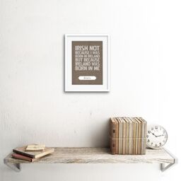 "Artery8 Wall Art Print Dictionary Page Quote St Patricks Day Ireland Irish Artwork Framed 9X7 Inch in White - Size: W7"" x H9""" - thumbnail 2