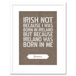"Artery8 Wall Art Print Dictionary Page Quote St Patricks Day Ireland Irish Artwork Framed 9X7 Inch in White - Size: W7"" x H9""" - thumbnail 1