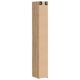 Berkfield Home Slim Storage Cabinet Artisan Oak 30x42.5x225 cm Engineered Wood in Brown - thumbnail 9