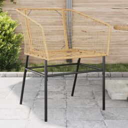 Berkfield Home Garden Chairs 2 pcs Brown Poly Rattan