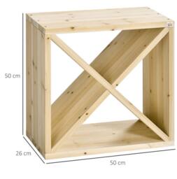 STILVORA Wine Rack for 24 Bottles with Space-Saving Design in Natural - thumbnail 3