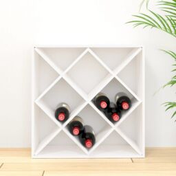 Berkfield Home Wine Cabinet White 62x25x62 cm Solid Wood Pine - Size: 62 x 25 x 62 cm - thumbnail 3