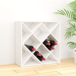 Berkfield Home Wine Cabinet White 62x25x62 cm Solid Wood Pine - Size: 62 x 25 x 62 cm