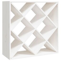 Berkfield Home Wine Cabinet White 62x25x62 cm Solid Wood Pine - Size: 62 x 25 x 62 cm - thumbnail 2