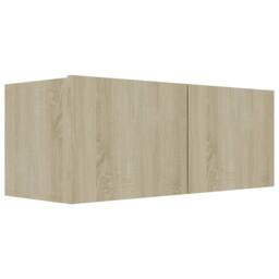 Berkfield Home Practical 4 Piece TV Cabinet Set Sonoma Oak Engineered Wood in Light Brown - thumbnail 4