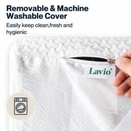 VOGREX Bamboo Gel Memory Foam Double Mattress Topper in White - thumbnail 5