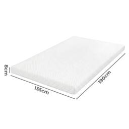 VOGREX Bamboo Gel Memory Foam Double Mattress Topper in White - thumbnail 2