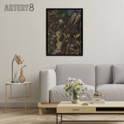 "Artery8 Akseli Kallela Theft of the Sampo Painting Detail Framed Canvas Art in Brown - Size: W18"" x H24""" - thumbnail 3