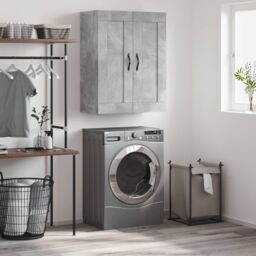 Berkfield Home Wall Mounted Cabinet Concrete Grey 69.5x34x90 cm Engineered Wood - thumbnail 1