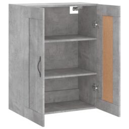 Berkfield Home Wall Mounted Cabinet Concrete Grey 69.5x34x90 cm Engineered Wood - thumbnail 6