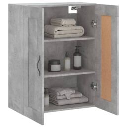 Berkfield Home Wall Mounted Cabinet Concrete Grey 69.5x34x90 cm Engineered Wood - thumbnail 5