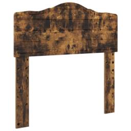 Berkfield Home Bed Frame with Headboard Smoked Oak 90 x 200 cm Solid Pine Wood in Brown - thumbnail 6