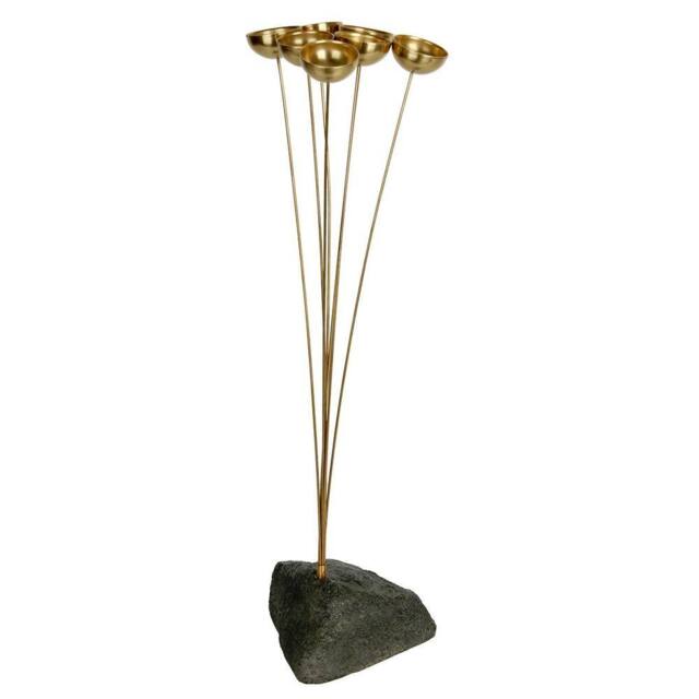 Woodstock Chimes Encore Brass Garden Bells Musical Sculpture in Gold - image 1