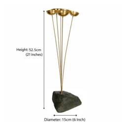Woodstock Chimes Encore Brass Garden Bells Musical Sculpture in Gold - thumbnail 3