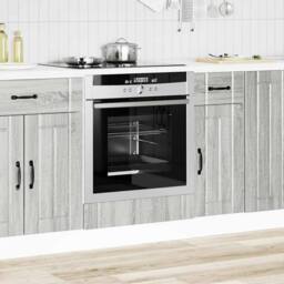 Berkfield Home Oven Cabinet Lucca Grey Sonoma Engineered Wood - thumbnail 3