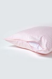 Homescapes Continental Egyptian Cotton Pillowcase 330 TC, 80 x 80 cm in Pink - thumbnail 3