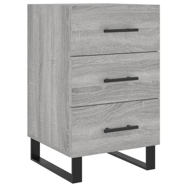 Berkfield Home Bedside Cabinet Grey Sonoma 40x40x66 cm Engineered Wood - Size: 40 x 40 x 66 cm - image 1