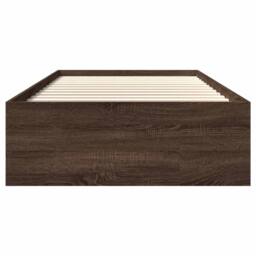 Berkfield Home Durable Bed Frame without Mattress Brown Oak 90x190 cm Single Eng - thumbnail 5