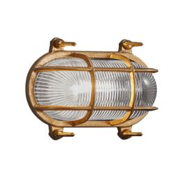Nordlux Industrial Outdoor Wall Light Brass Brass E27 Coastal/Marine Safe - Mains Powered, IP64 in Gold - thumbnail 2