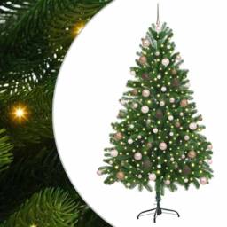 Berkfield Home Christmas Tree with 300 LEDs with Stand Green 180 cm PE - thumbnail 2